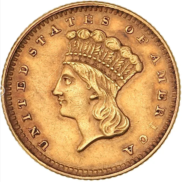 1 Dollar or — Indian Princess Type 3 (USA, 1861)