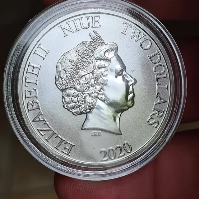 1 oz Argent — Jurassic Park (Niue), revers