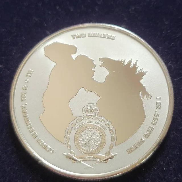 1 oz Argent — Kong (Niue), revers