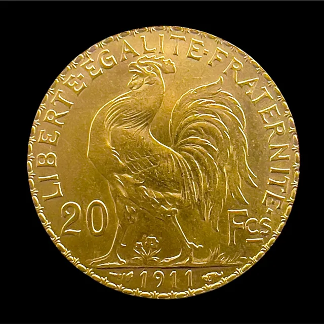 20 Francs or — Coq, 1910, revers
