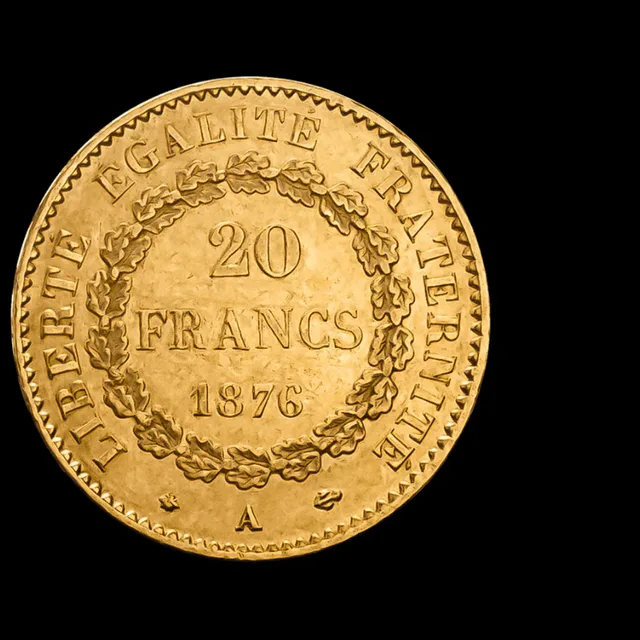 20 Francs or — Génie, 1848, revers