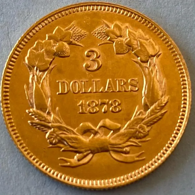 3 Dollars or — Indian Princess (USA, 1878), revers