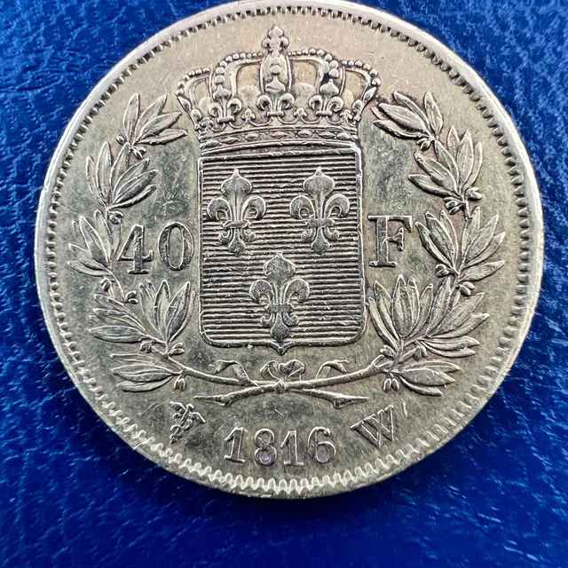40 Francs or — Louis XVIII, 1816, revers