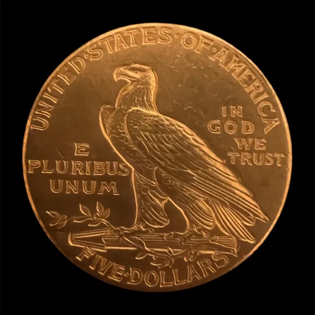 5 Dollars or — Indian Head (Half Eagle, 1908), revers