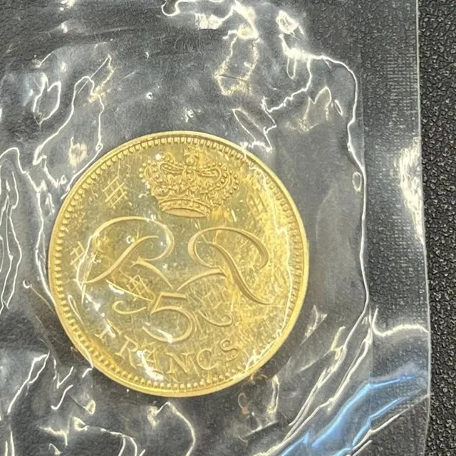 5 Francs or — Piéfort Monaco, 1974, revers