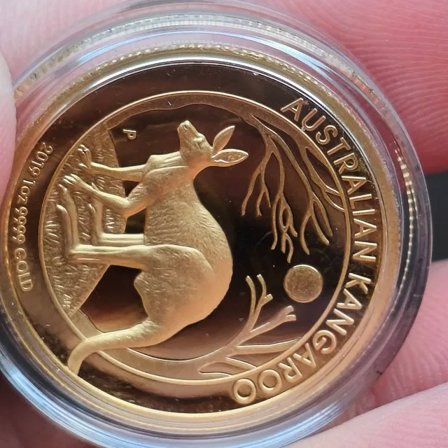 Australian Gold Kangaroo — 1 once (2019), revers